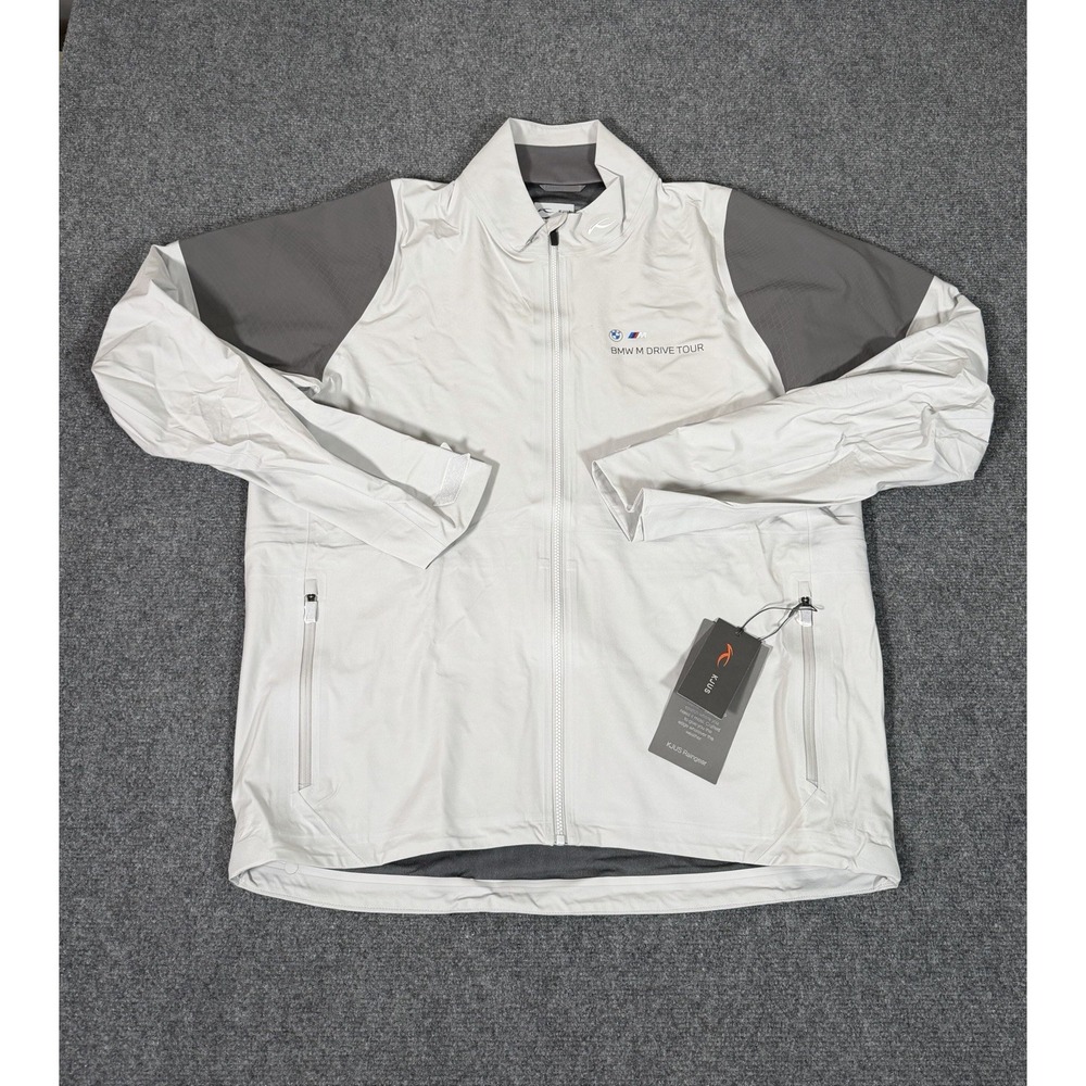 KJUS Pro 3L 2.0 Jacket Mens 54 XL Gray Full Zip Rain Softshell Golf BMW Logo NWT